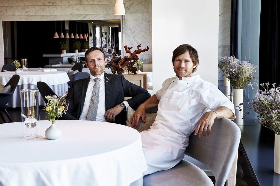 왼쪽부터 쇠런 네드(Søren-Ledet) 와인∙레스토랑 디렉터와 하스무스 코포(Rasmus Kofoed) 공동창업자겸 수석 주방장(사진: 게라니움 제공)