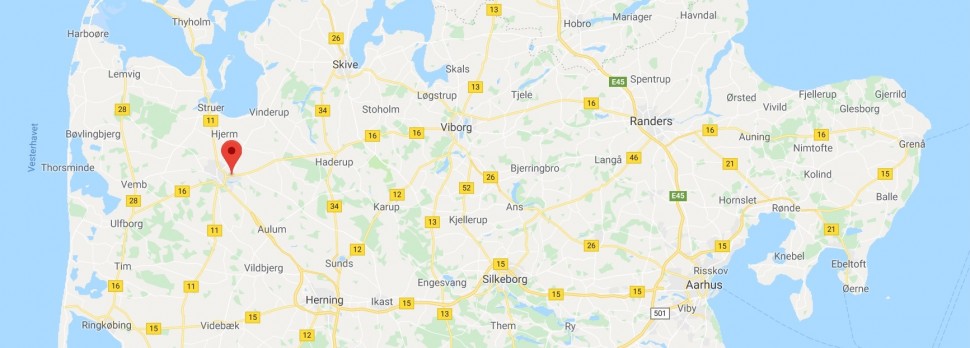 2018년 9월16일 오전 11시께 홀테브로시 외곽에서 발생한 리히터 규모 3.4 지진의 진앙지 (덴마크그린란드국립지리연구소 제공)